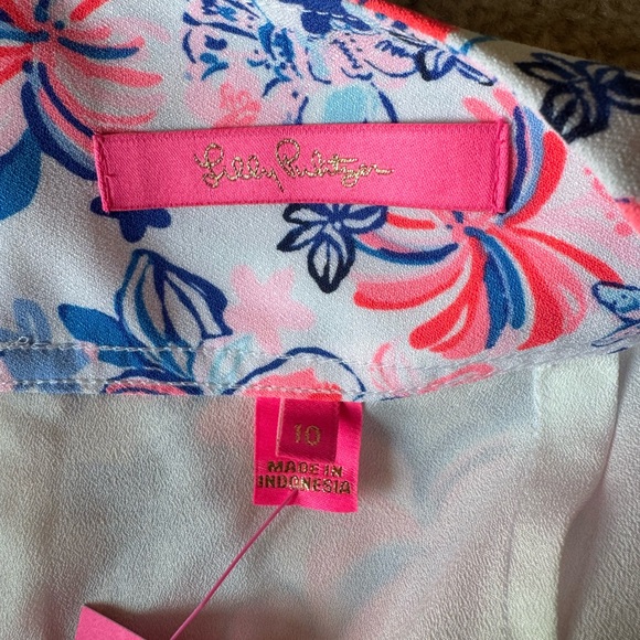 Lilly Pulitzer Pink and Blue Floral Mini Skirt - Picture 4 of 11
